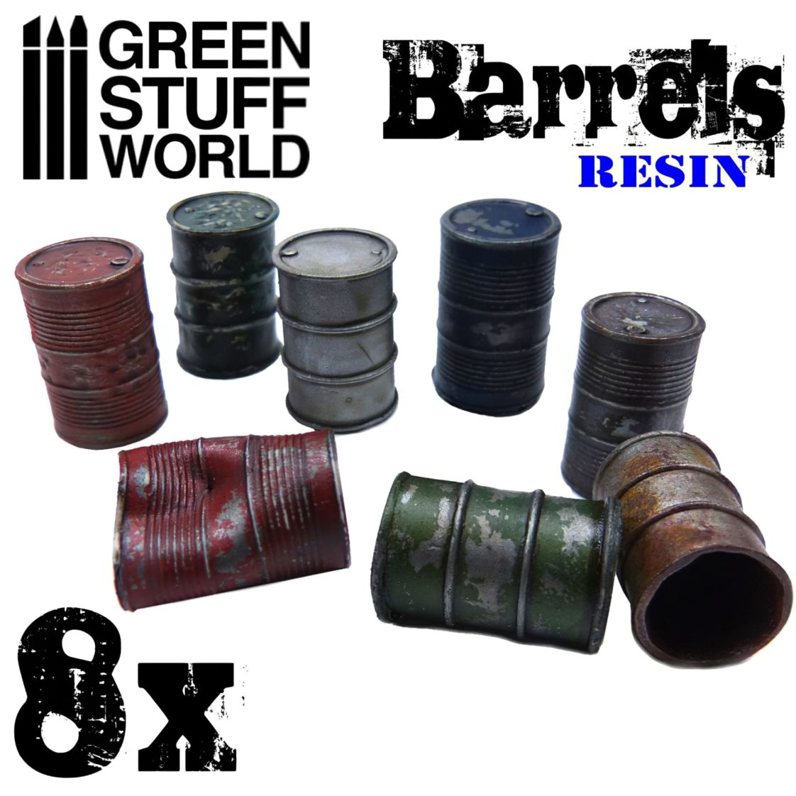 8x Resin Oil Barrels GSW-2048