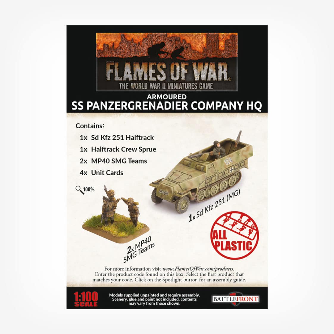 Armoured SS Panzergrenadier Company HQ (Plastic)