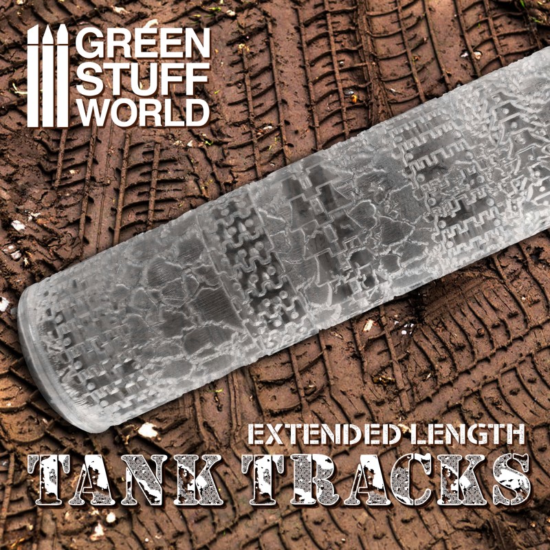 Textured Rolling pin - Tank Tracks
