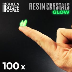 Green Glow Resin Crystals - Small