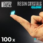 Aqua Turquoise Glow Resin Crystals – Small