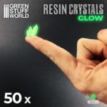 Green Glow Resin Crystals – Medium