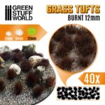 Grass Tufts – 12mm Self-adhesive – Burnt