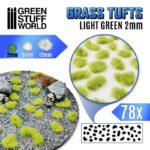 Grass Tufts – 2mm Self-adhesive – Light Green