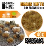 Grass Tufts – 12mm Self-adhesive – Dry Brown