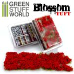 Blossom Tufts – 6mm Self-adhesive – Red Flowers