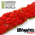 Blossom Tufts – 6mm Self-adhesive – Red Flowers