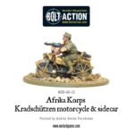 Afrika Korps Kradschutzen Motorcycle and Sidecar