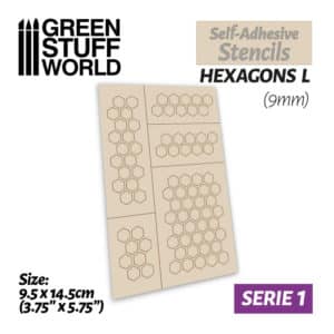 Self-adhesive Stencils - Hexagons L - 9mm