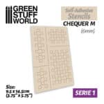 Self-adhesive Stencils – Chequer M – 6mm