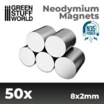 Neodymium Magnets 8x2mm – 50 units (N35)