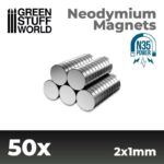 Neodymium Magnets 2x1mm – 50 units (N35)