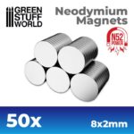 Neodymium Magnets 8x2mm – 50 units (N52)