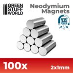 Neodymium Magnets 2x1mm – 100 units (N35)