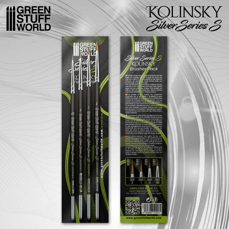 Silver Series (S) Kolinsky Brush Set (Serie-S)